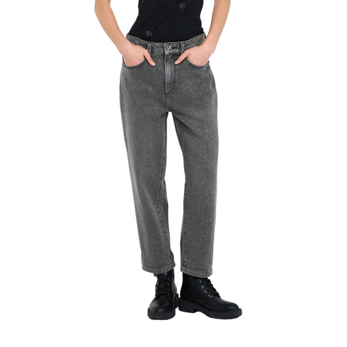 Jeans Donna straight a vita alta, con gamba dritta
